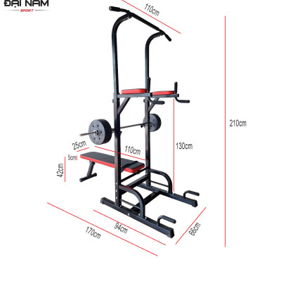 Giàn Tạ Đa Năng Kết Hợp Xà Đơn Xà Kép TK01 Chính Hãng Đại Nam Sport