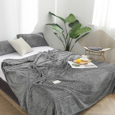 Chăn Lông Cừu Tăm Cao Cấp Màu Ghi LCT-1