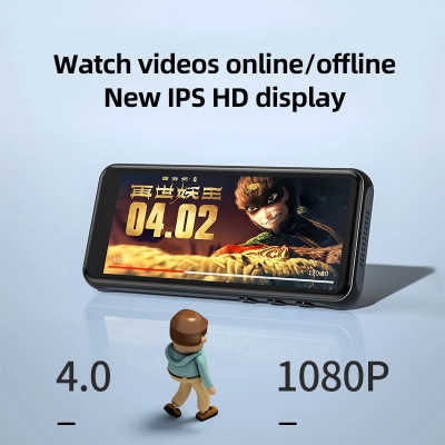 (Hỗ Trợ Tiếng Việt) Máy Nghe Nhạc Android 8.1 MP4 Màn Hình Cảm Ứng 4.0 Inch Bluetooth WiFi Ruizu Z80 - Hàng Nhập Khẩu