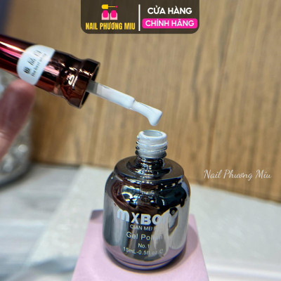 Sơn Gel MXBON Đen, Trắng, Trắng Sữa, Nước Gạo Cao Cấp Chai 15ml Làm Nail, Bóng Mướt, Bám Móng Bền Màu, Lên Màu Chuẩn Cho Nữ Women