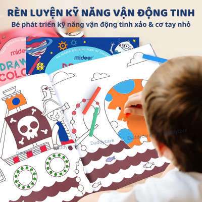 Đồ chơi thủ công 80 bức tranh tô màu cho bé Mideer Drawing Coloring, đồ chơi sáng tạo cho bé 2,3,4,5,6 tuổi