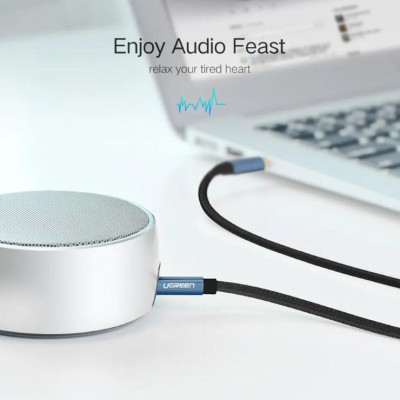 Ugreen UG10684AV112TK 0.5M màu Xanh Cáp âm thanh 2 đầu 3.5mm dương - HÀNG CHÍNH HÃNG