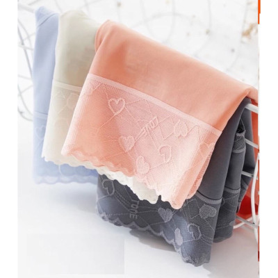 Bộ 3 quần lót nữ su lụa phối ren trái tim cạp cao, kháng khuẩn thoáng mát MXM
