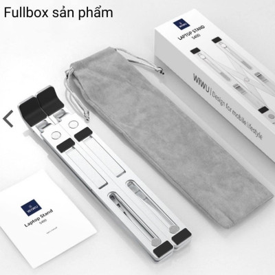 Kệ Wiwu Laptop Stand Dành Cho Laptop S400 Điều Chỉnh Độ Cao Với 10 Nấc Làm Giá Đỡ Laptop, Máy Tính Bảng, Đọc Sách - Hàng Chính Hãng 