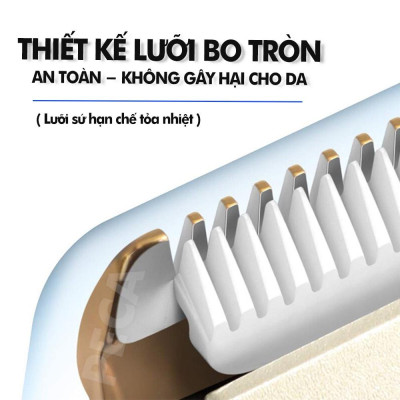 Tông đơ cắt tóc không dây Kemei KM-1086/1085 màn hình LCD hiện pin thông minh dùng cho cá nhân và gia đình chính hãng
