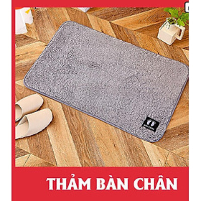 Thảm Lau Chân Nhà Tắm Phòng Khách Cao Cấp Chống Trượt Phần Lông Dày Tạo Cảm Giác Mềm Mại Thoải Mái- Giao Màu Ngẫu Nhiên