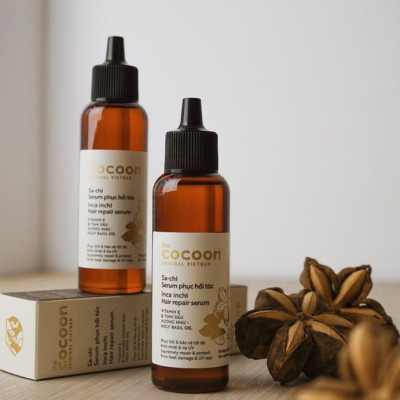 Bộ Serum Sa-chi phục hồi tóc Cocoon 70ml + Son dưỡng môi dầu dừa Bến Tre Cocoon 5g