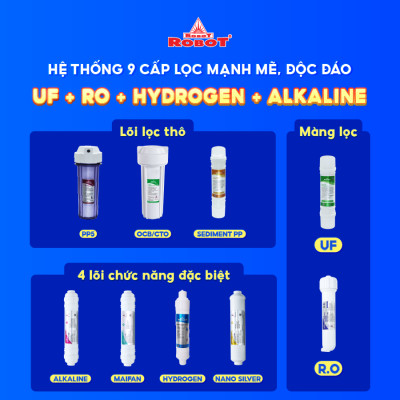 Máy Lọc Nước ROBOT Reno Pro 239G-UR Chức Năng Công Nghệ Lọc Tích Hơp R.O + UF - Hàng Chính Hãng