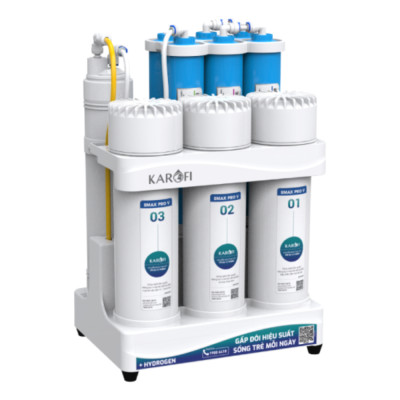 Máy lọc nước RO Karofi KAQ-U03 Pro, công nghệ Smax, bảo hành 36 tháng, hàng chính hãng