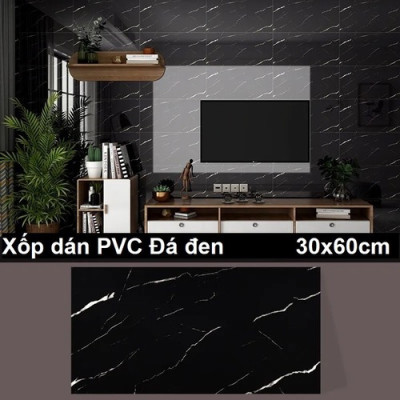 Bộ 20 Tấm Xốp Dán Tường 3D PVC Đá Xám La Mã 60x30cm Keo Sẵn Dày 2,5mm Cao Cấp, Sang Trọng