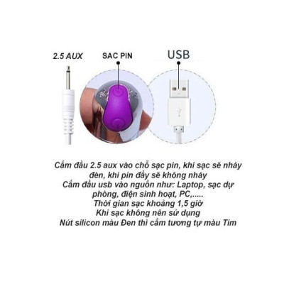 Dây sạc máy massage USB sang 2.5 Aux, dành cho các loại máy massage mặt mắt body toàn thân đầu nhọn loại tốt