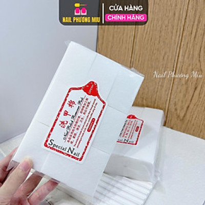 Combo 3 Túi Giấy Lau Gel Nail 1000 Tờ Cao Cấp Không Đổ Lông, Xịn Cứng Vệ Sinh Móng Làm Nail Tiện Lợi Nữ Women
