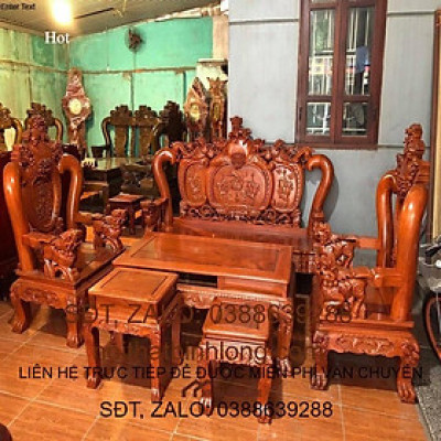 Bộ Bàn Ghế Nghê Phượng Gỗ Lim