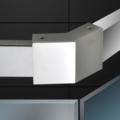 Chuyển góc vách tắm kính 135 độ chất liệu inox 304 mặt gương SB-614F Hiwin cao cấp 