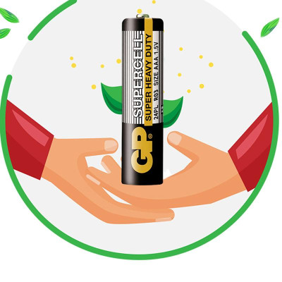 Vỉ 2 Pin Đũa GP Supercell Super Heavy Duty AAA 1.5V - GP 24PL-2S2