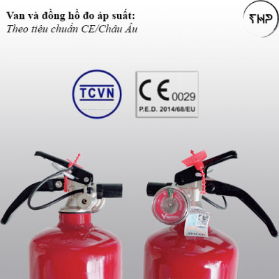 Bình chữa cháy cho xe oto/ bình chữa cháy xe điện có tem kiểm định ABC 1Kg Vinafoam