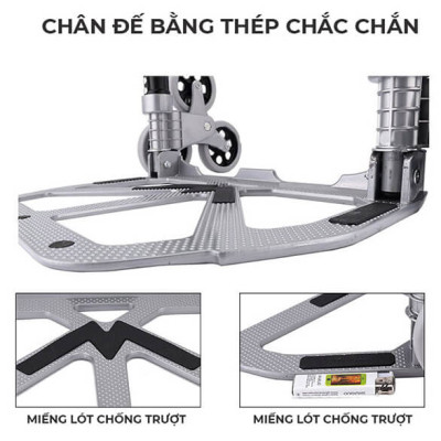 Xe kéo hàng cầu thang gấp gọn thông minh Kalpen 6 bánh xe