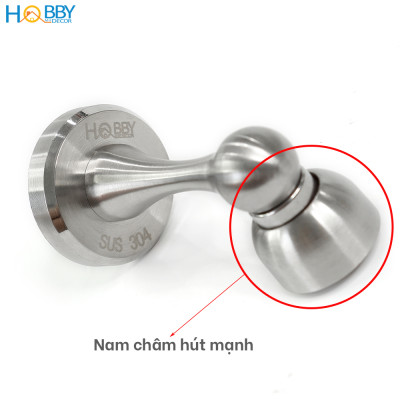 Bộ chặn cửa nam châm hít mạnh inox 304 mẫu khoan Hobby Home Decor CC8