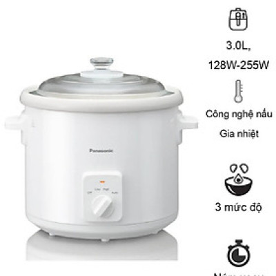 Nồi Nấu Chậm Panasonic NF-N51AWRA (5 Lít), NF-N31AWRA (3 Lít) - Hàng Chính Hãng