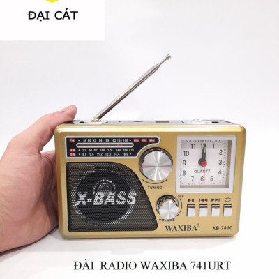 Đài FM WAXIBA XB-741C-đài radio-Đồng hồ -thẻ nhớ-USB-Đèn pin-Hàng Chính Hãng