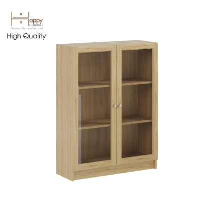 [Happy Home Furniture] CATY, kệ sách 3 tầng cửa kính,  80cm x 30cm x 106cm (DxRxC), KSA_012