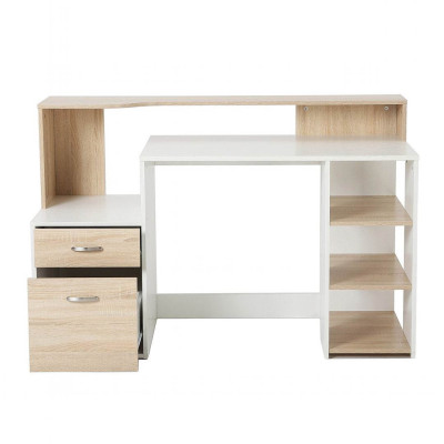 Bàn làm việc kèm tủ tại nhà thiết kế tiện dụng SMLIFE Dledum