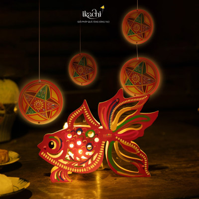 Lồng đèn Trung Thu Happy Kibu - Lồng đèn trang trí "Ký ức tuổi thơ" hình Cá (size mini)