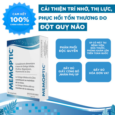 Memoptic: Viên Bổ Não, Cải Thiện Trí Nhớ, Giảm Đau Đầu, Mất Ngủ, Ngăn Ngừa Và Phục Hồi Đột Quỵ