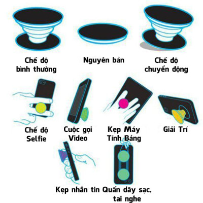 Popsocket in dành cho điện thoại mẫu Hoa Hồng - Hàng chính hãng