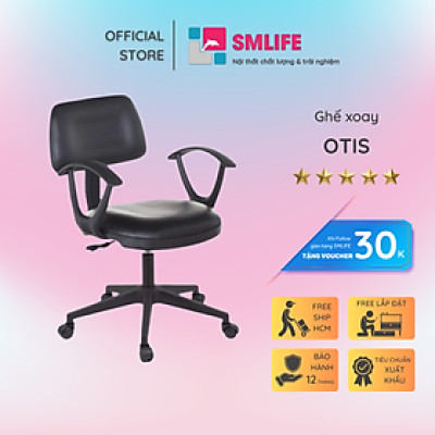 Ghế xoay nhân viên bọc da SMLIFE Otis