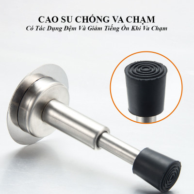 Chặn Cửa Lò Xo Chống Va Đập Cửa KUNBE Kèm Đệm Cao Su Giảm Chấn, Chống Sập Cửa