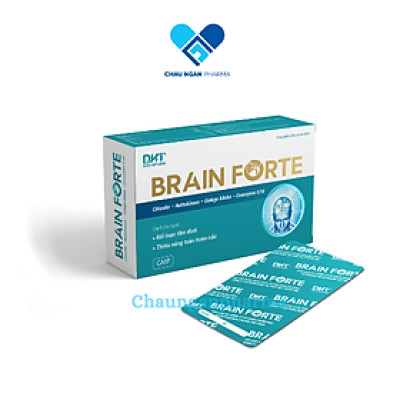 Brain forte DHT Hộp 30 viên - Hỗ trợ giảm nguy cơ hình thành cục máu đông, tăng cường tuần hoàn máu; hỗ trợ giảm triệu chứng của thiểu năng tuần hoàn não - Châu Ngân Pharma