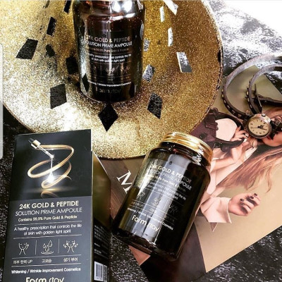 Tinh Chất Dưỡng Trắng Chống Lão Hóa Farmstay 24k Gold & Peptide Perfect Ampoule 250ml – Hàng Chính Hãng