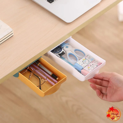 Hộc Ngăn Kéo Bàn Mini Có Keo Dán Để Văn Phòng Phẩm, Lưu Trữ Đồ Tiện Ích - Hàng Chính Hãng 