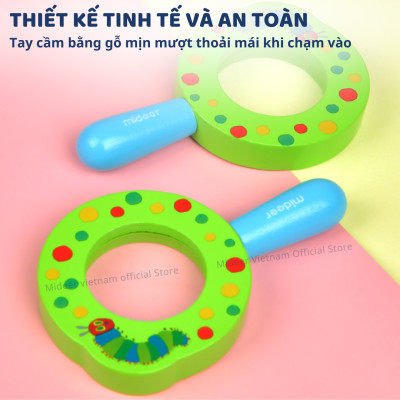 Kính Lúp cho bé Chú Sâu Háu Ăn Mideer Magnifying Glass The Very Hungry Caterpilar