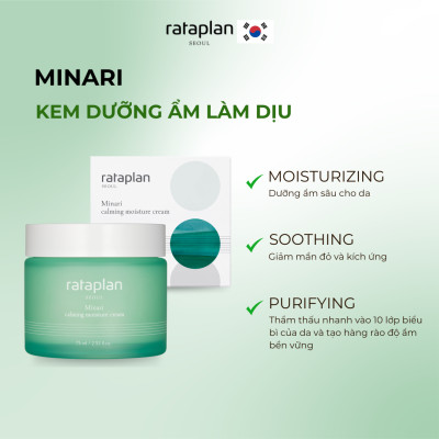 Kem dưỡng ẩm Minari RATAPLAN làm dịu da dưỡng ẩm sâu, phục hồi da mịn màng, khỏe mạnh 75ml