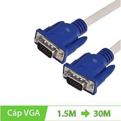 Cáp VGA - cáp nối máy tính với màn hình, máy chiếu từ 3 mét đến 30 mét - Hàng chính hãng