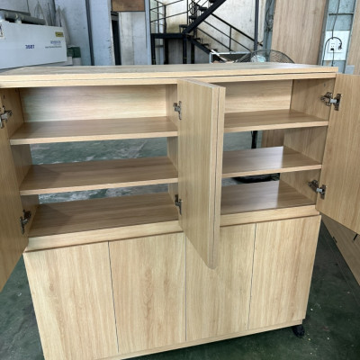 Kệ giày dép lớn gia đình và văn phòng Juno Sofa 1m2 x 1m2, gỗ công nghiệp màu tự nhiên