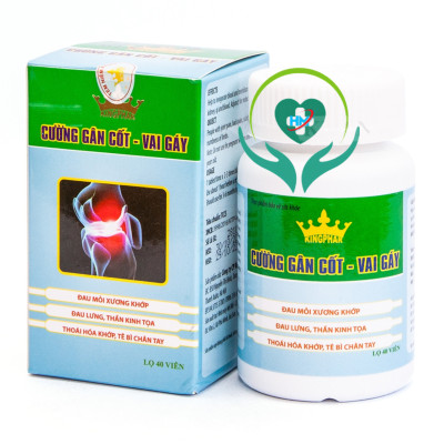 ￼Cường gân cốt vai gáy Kingphar -Lọ 40 viên-Giúp hoạt huyết ,Thông kinh lạc,Hỗ trợ giảm tình trạng đau mỏi xương khớp