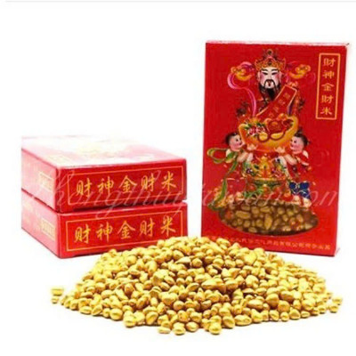 Gạo Vàng Thần Tài - Vật Phẩm Phong Thủy Chiêu Tài Lộc Trên Ban Thờ Thần Tài - Mang May Mắn Cho Ngày Vía Thần Tài Golden Rice