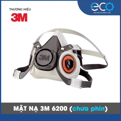 Mặt nạ phòng độc 3M 6100/6200 chính hãng | chống hơi độc, phun sơn, xịt thuốc (Chưa Kèm Phin)
