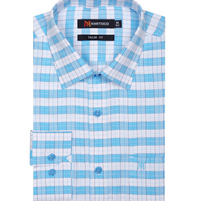 Áo sơ mi nam tay dài form suông Khatoco A1MD498T1-CNCR298-2502-D