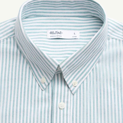 Áo sơ mi tay dài nam oxford sọc. Fitted - RT 10S25SHL007 | ROUTINE CÀ MAU