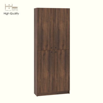 HAPPY FURNITURE , Kệ sách 6 tầng 4 cửa mở - CATY, KSA_078 , 80cm x 30cm x 202cm DxRxC