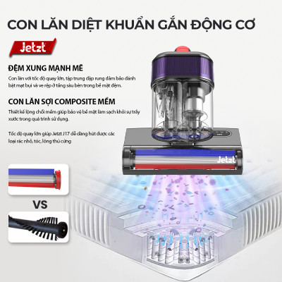 Máy hút bụi giường đệm diệt khuẩn UV JETZT J17, hàng chính hãng