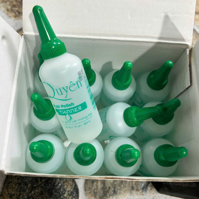 Nước Pha Sơn Móng Tay QUYÊN Cao Cấp 40ml Chai Nắp Nhọn Xanh Pha Loãng Sơn Gel Sơn Thạch Ombre Đều Màu Nhanh Chóng Nữ Women