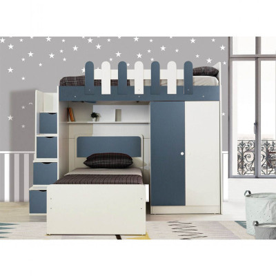 Giường gỗ 2 tầng cho bé thiết kế linh hoạt SMLIFE Sigore