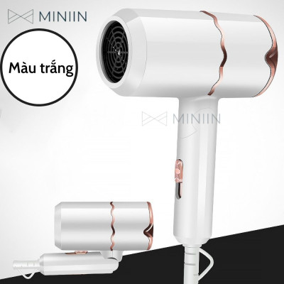 ​​​​​​Máy Sấy Tóc Gấp Gọn Cao Cấp Chế Độ Nóng Lạnh Hàng Loại Chuẩn Chính Hãng MINIIN Kiểu Dáng Hàn Quốc Sang Trọng Tinh Tế Công Suất Lớn Chuyên Dụng Tại Nhà Và Salon- Bổ Sung Ion Dưỡng Ẩm, Làm Mềm Mượt Tóc -Động Cơ Êm Ái, Ổn Định 