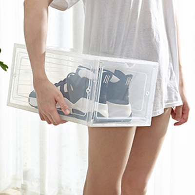 COMBO 2 Hộp Nhựa Cứng Thông Minh Đựng Giày Thể Thao Sneaker Nắp Trong Suốt Có Nam Châm Hít VÀ Cửa Gài - Chịu Lực Tốt