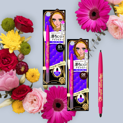 Bút Chì Sáp Kẻ Mí Mắt Lâu Trôi Nét Vẽ Tự Nhiên Dạng Xoay Màu Đen Kissme Heroine Make Quick Eyeliner